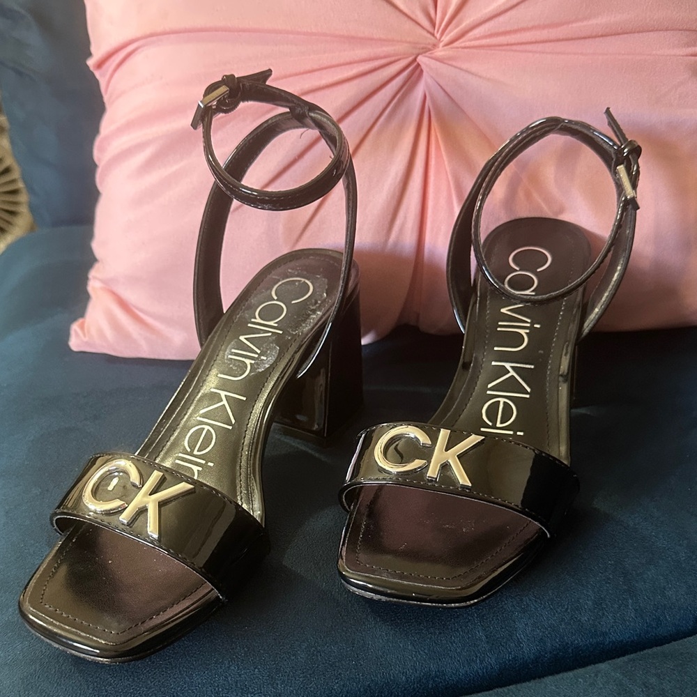 Calvin Klein Black Patent Heels